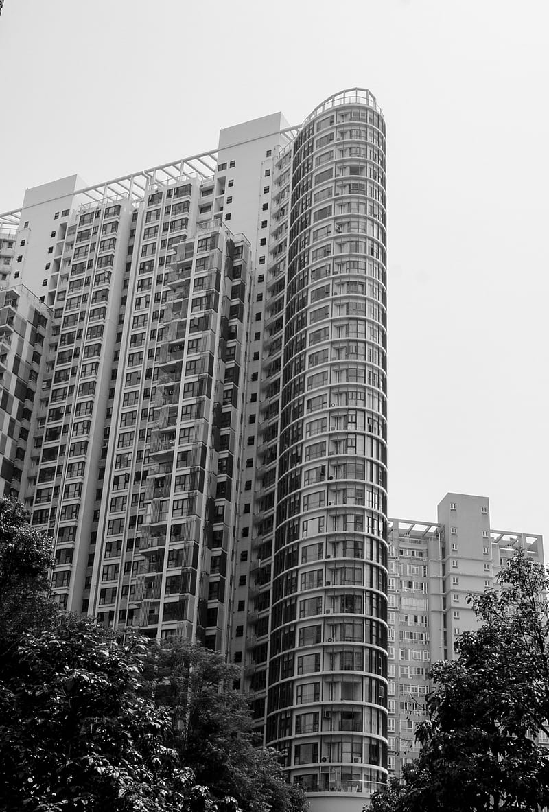 grayscale-of-high-rise-buildings-hd-phone-wallpaper-peakpx