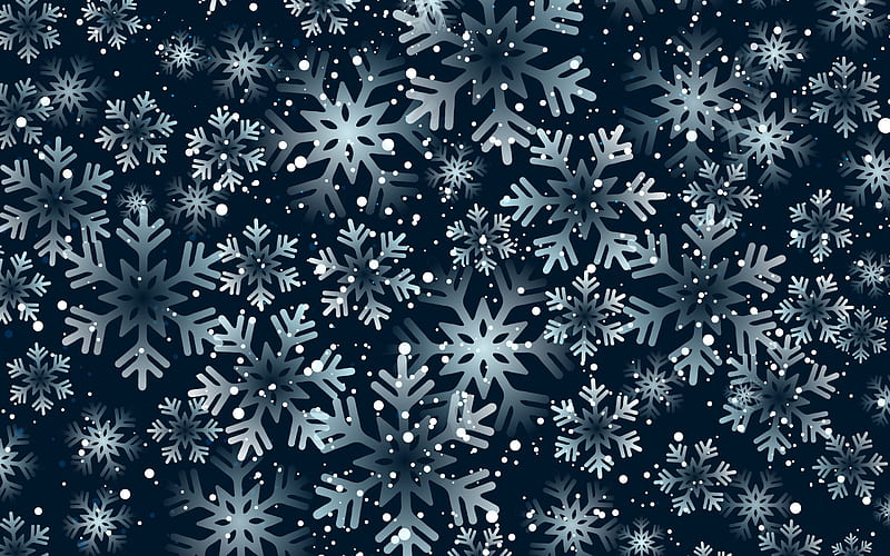 texture with snowflakes, blue snowflakes background, winter texture, winter background, winter art, snowflakes, HD wallpaper