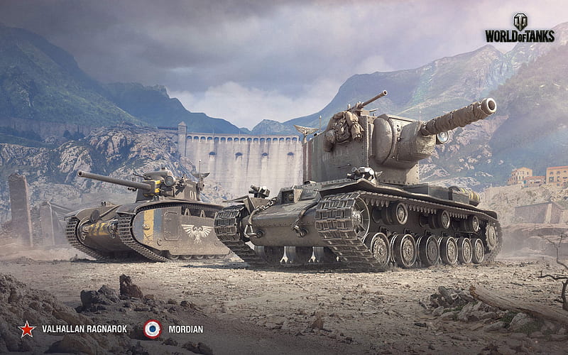 World of Tanks, Char G1, KV-2, tanks, World War II, online games, WoT, poster, HD wallpaper