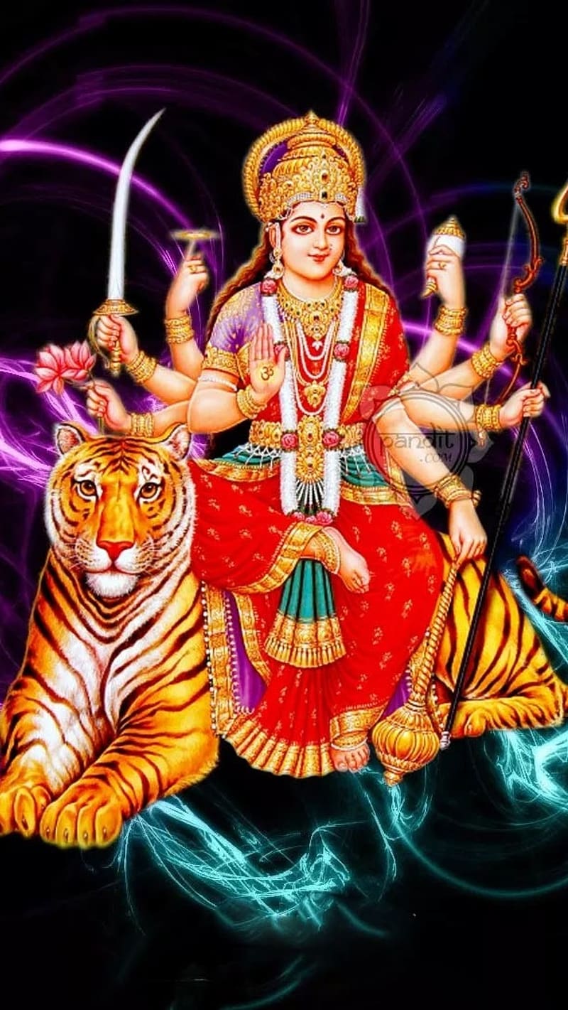 Durga Devi Shera Wali, durga devi, shera wali, goddess, devi, HD ...