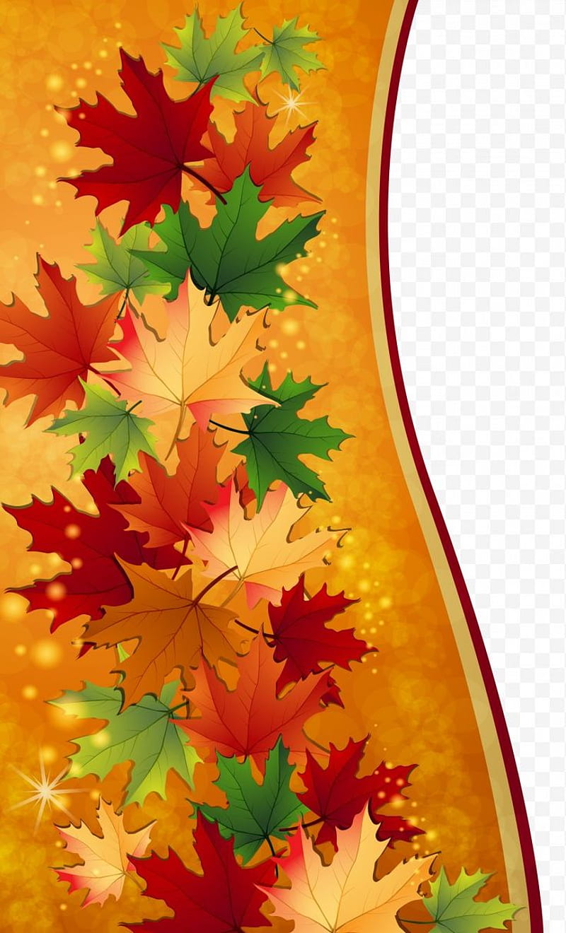 Autumn Leaves Decoration Clipart - Autumn Maple Leaf Clip Art PNG - autumn activities, art, autumn, autumn. Fall leaves drawing, Fall , Leaf decor, HD phone wallpaper