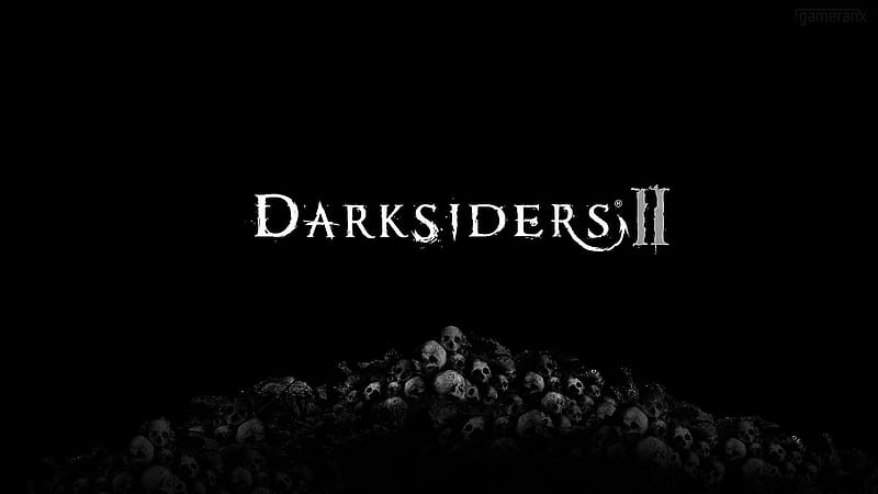 darksiders 2, darksiders, dark, black, skull, HD wallpaper