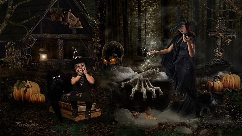 Halloween Witch Desktop Wallpapers  Top Free Halloween Witch Desktop  Backgrounds  WallpaperAccess