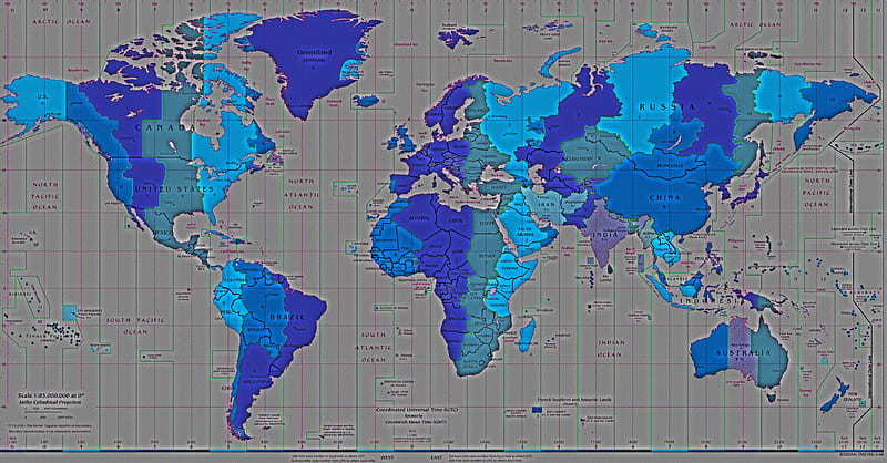The time zone of the world  different hour