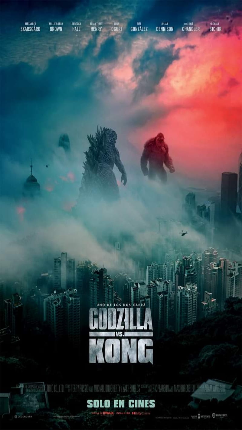 Kaiju, godzilla, king kong, new, night, poster, river, wall, HD phone wallpaper