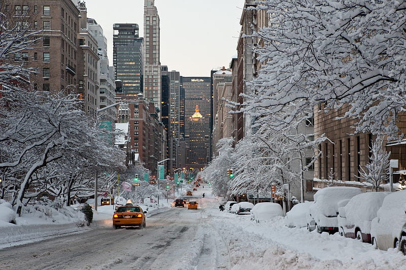 New York - Met Life Building In Winter, Cities, New York, USA, Manhattan, HD wallpaper