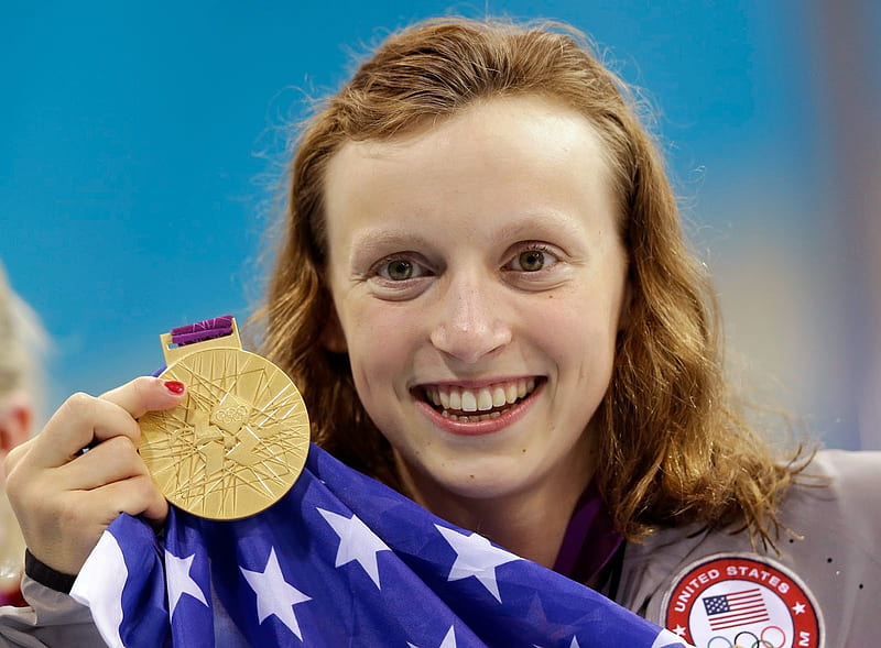 Katie Ledecky, USA, gold metal, Rio 2016, swimmer, HD wallpaper