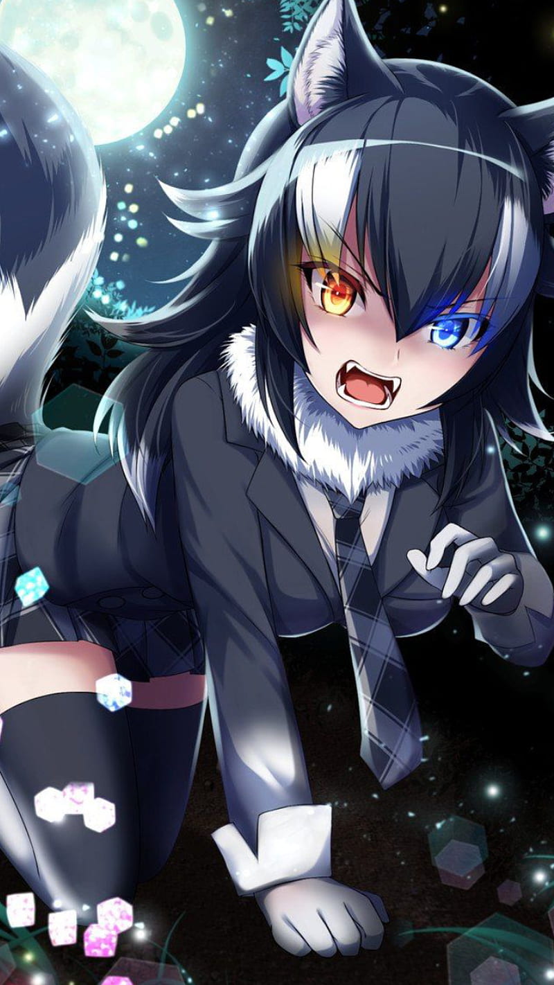 Anime wolf girl, HD phone wallpaper