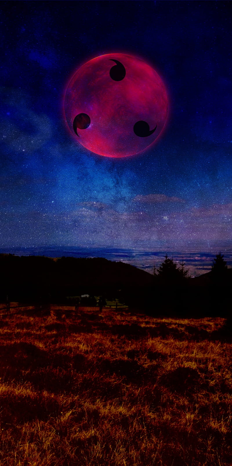 Tsukuyomi infinite, galaxy, moon, naruto, red, sharingan, sky, HD mobile wallpaper