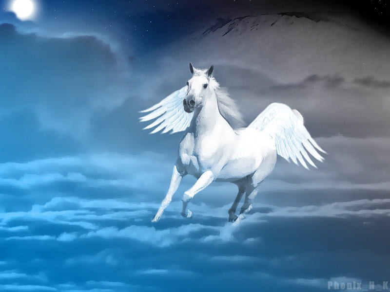 Cloud Pegasus, pegasus, clouds, animals, horses, HD wallpaper | Peakpx