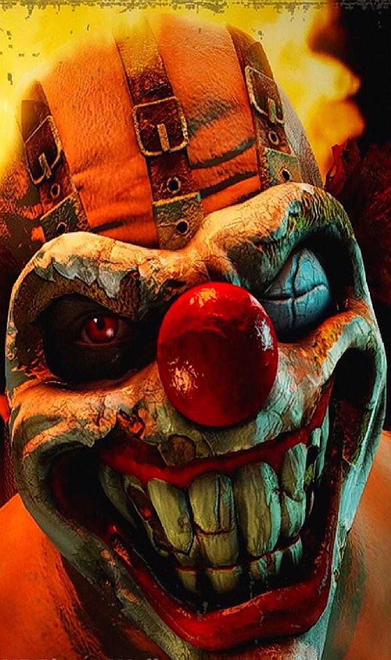 Evil clown, dead, skull, HD phone wallpaper