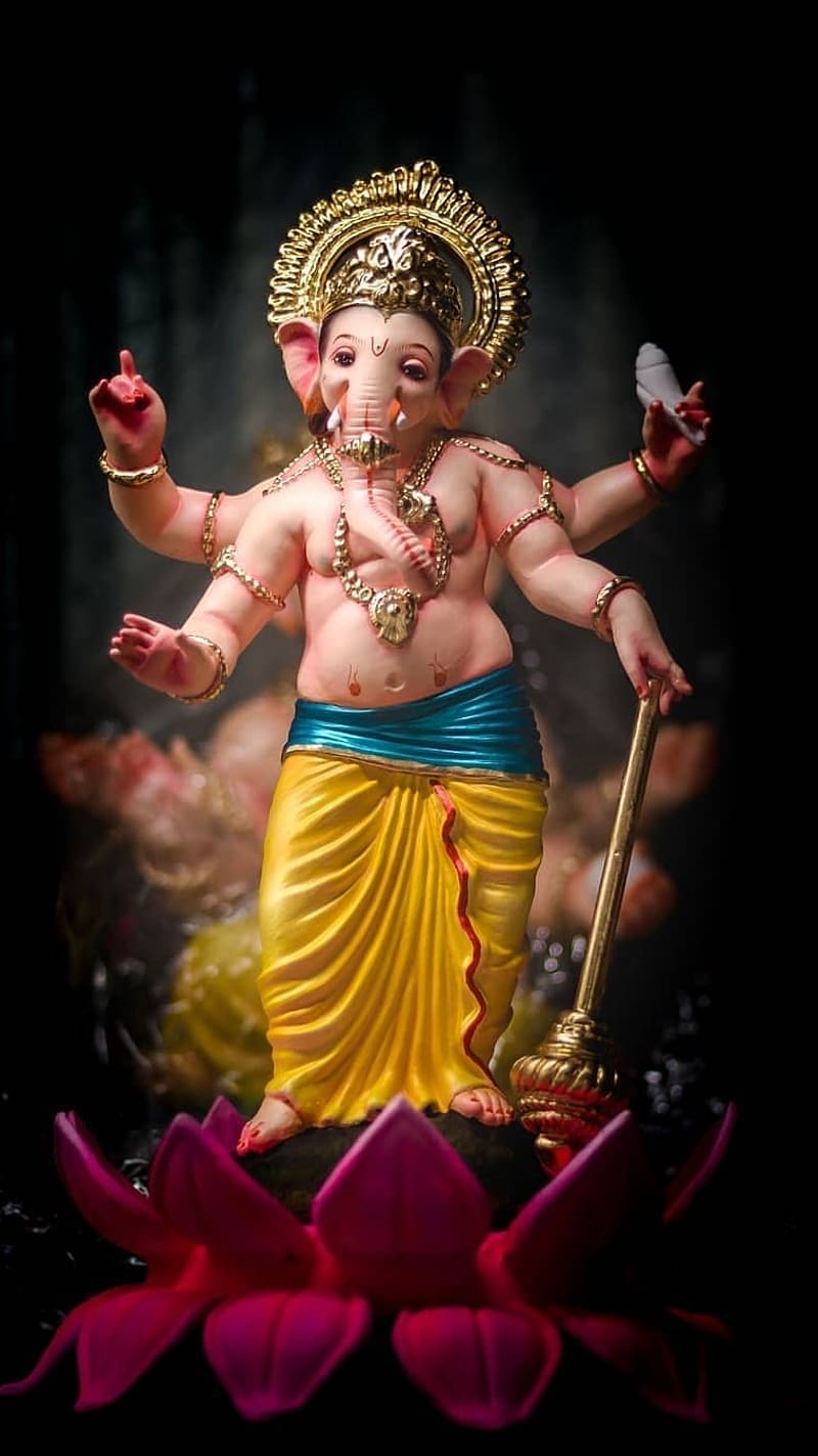 Ganesh Ji Ki Murti, ganesh ji murti, lord, god, HD phone wallpaper