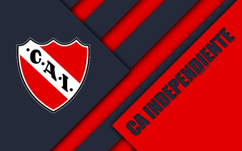 CA Independiente, Avellaneda, Argentine football club material design, red white abstraction, Argentina, football, Argentine Superleague, First Division, HD wallpaper