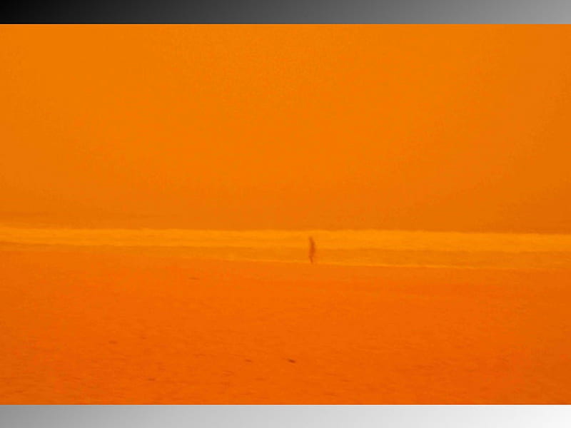 Orange Beach, beach, yellow, dust, storm, HD wallpaper