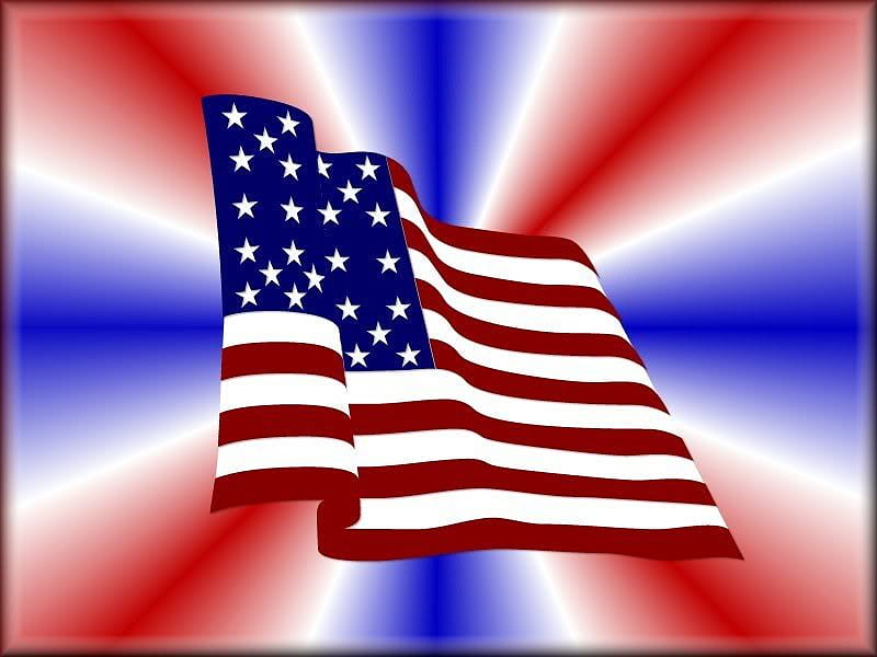 U.S.A, red white blue, flag, HD wallpaper