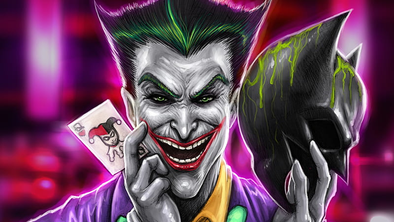 Joker Have Batman Mask, joker, superheroes, supervillain, artwork, HD wallpaper