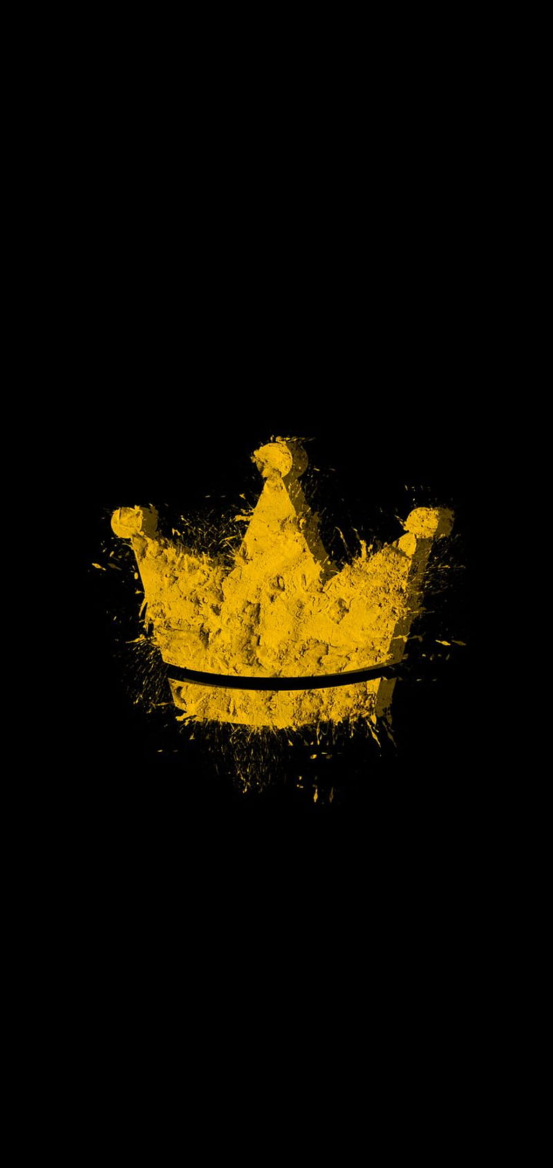 King, crown, crown golden, gold, logo, logo crown golden, the king, HD phone wallpaper