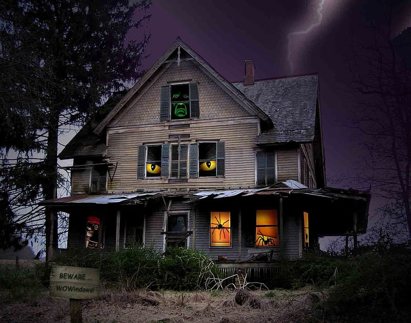 Haunted House at Halloween, Haunted Houses, Halloween, Spooky, Nature, HD  wallpaper | Peakpx
