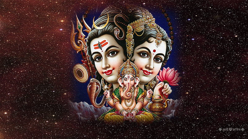 Shiva parvati ganesh, ganesha, shiv, shiva, goddess, parvati, ganpati, siva,  HD wallpaper | Peakpx