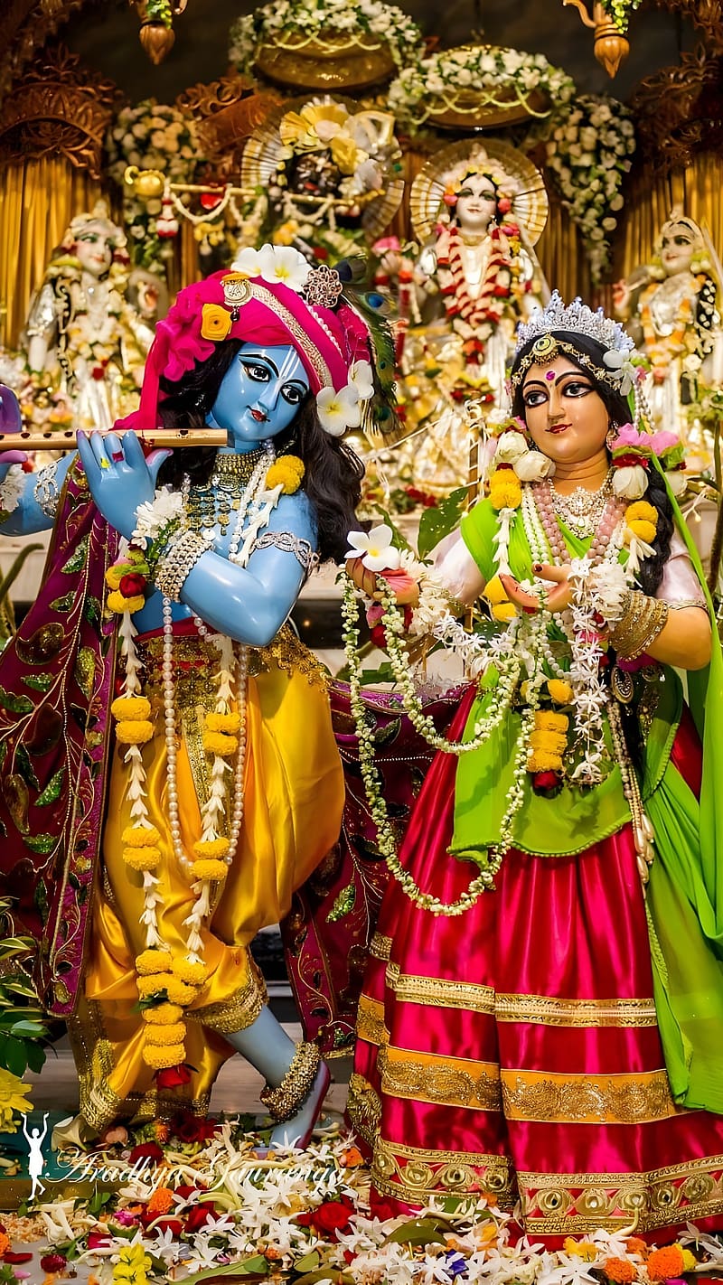 Radha Krishna Cute, Temple, lord, god, HD phone wallpaper | Peakpx