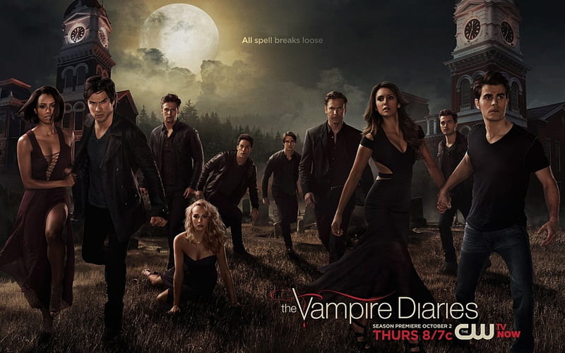 The Vampire Diaries~Season 6, CW, Season 6, Tv Series, The Vampire Diaries, Cast, HD wallpaper