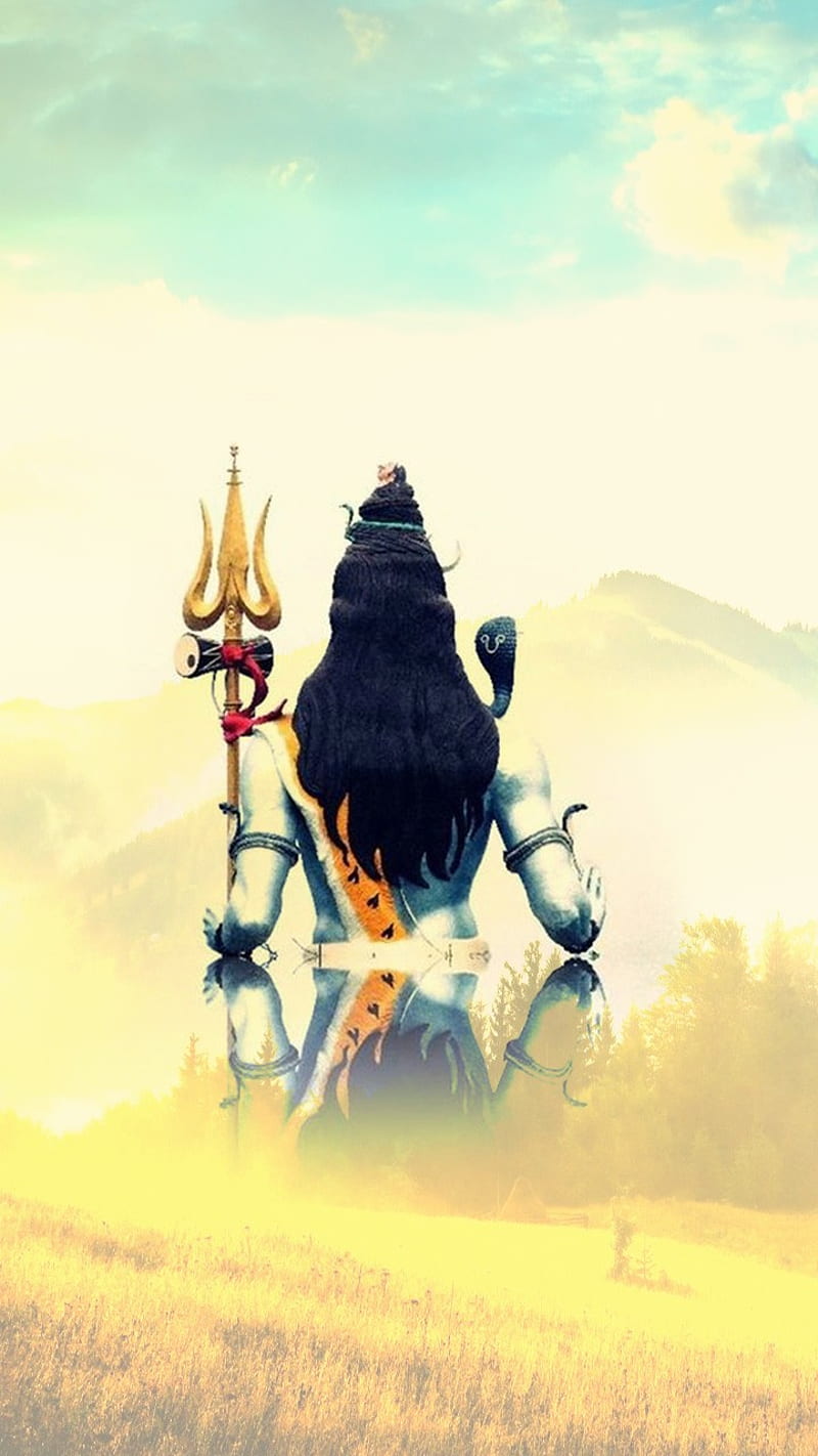 Shiva, devine, ganga, god, harshit, hindu, lord, trident, HD phone wallpaper