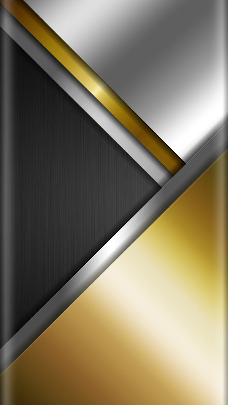 Abstract, beayty design, edge style, gold, gray, s7, silver, HD phone wallpaper