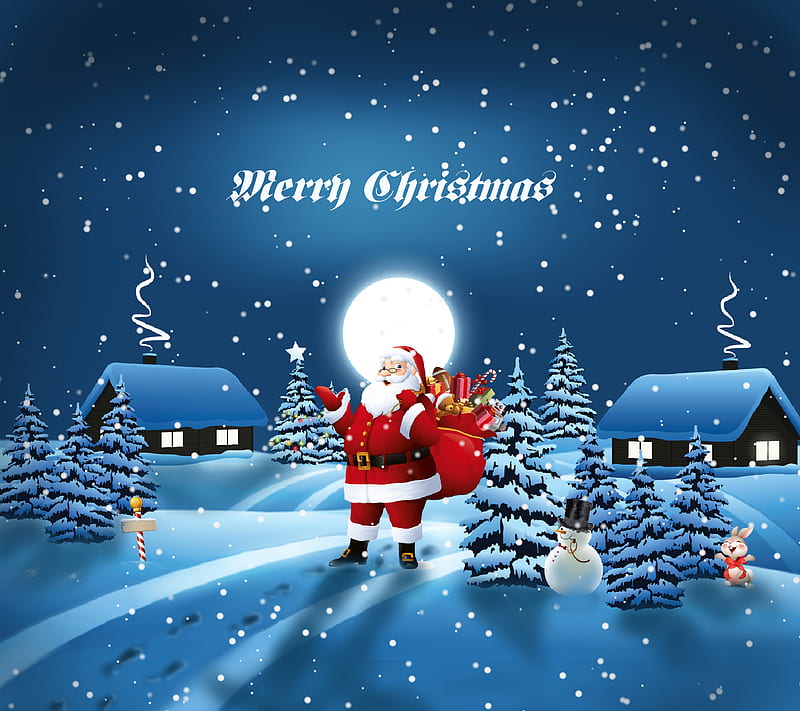 Merry Christmas 12, holiday, santa, HD wallpaper