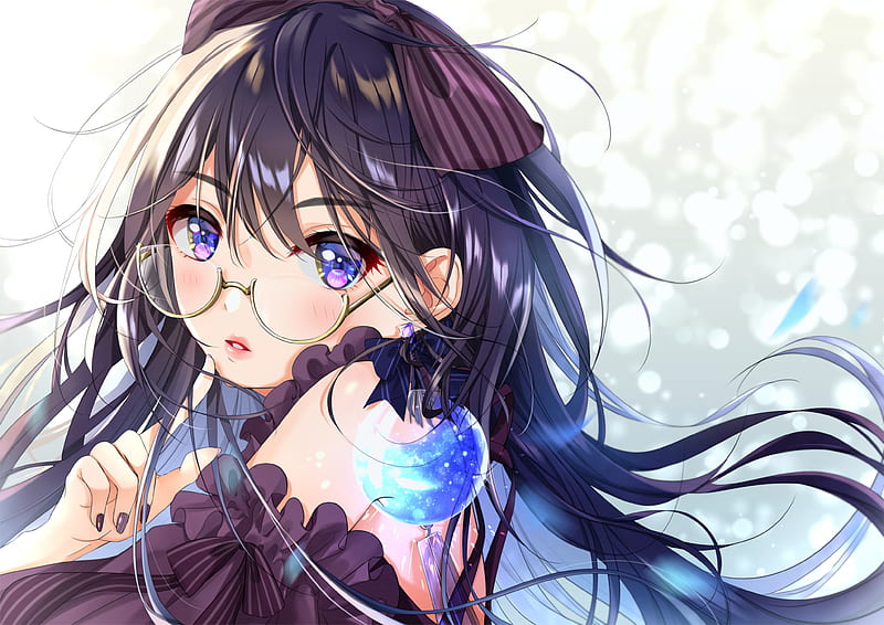 Anime, Original, Girl, Glasses, HD wallpaper | Peakpx
