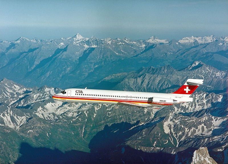 McDonnell Douglas MD-87, plane, airliner, aeroplane, passenger aircraft, HD wallpaper