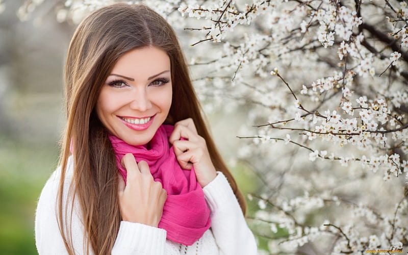 smiling face, spring, smile, outdoor, mood, HD wallpaper