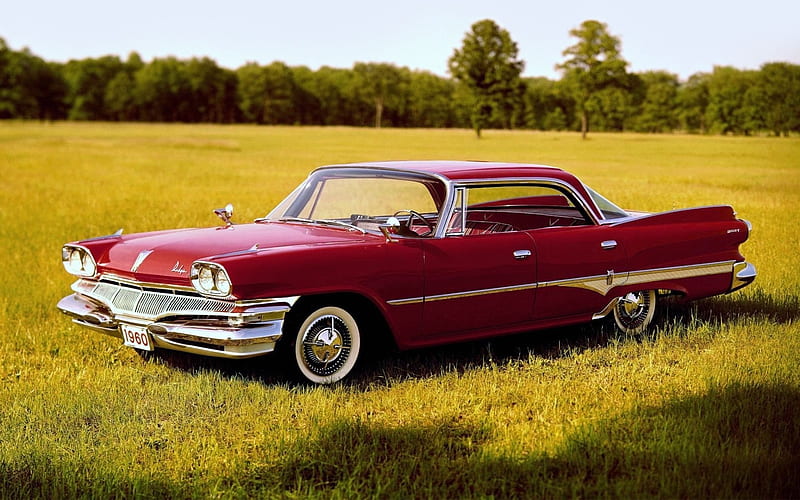 1960, field, dodge, sedan, HD wallpaper