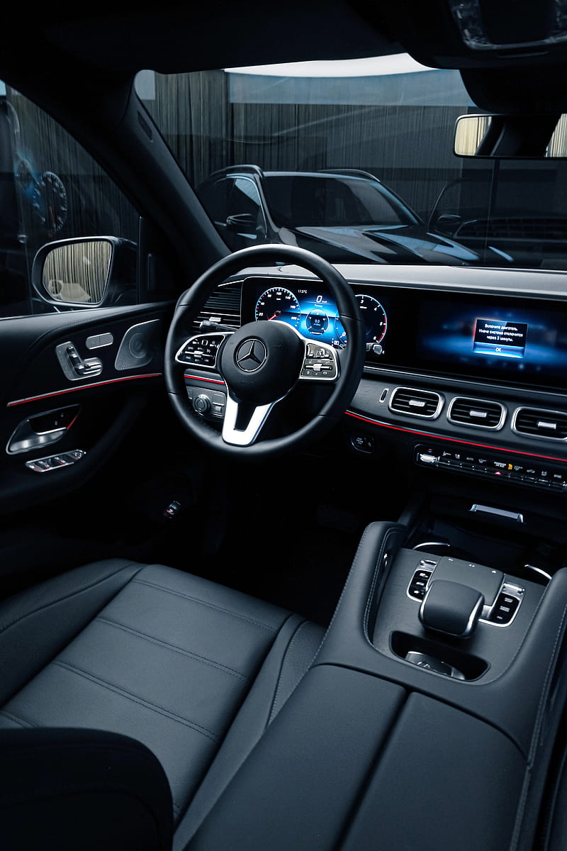mercedes, steering wheel, interior, seat, HD phone wallpaper