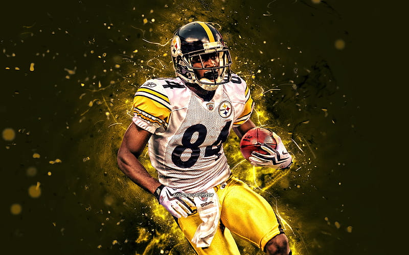Antonio Brown art Pittsburgh Steelers NFL USA paint art yellow  background HD wallpaper  Peakpx
