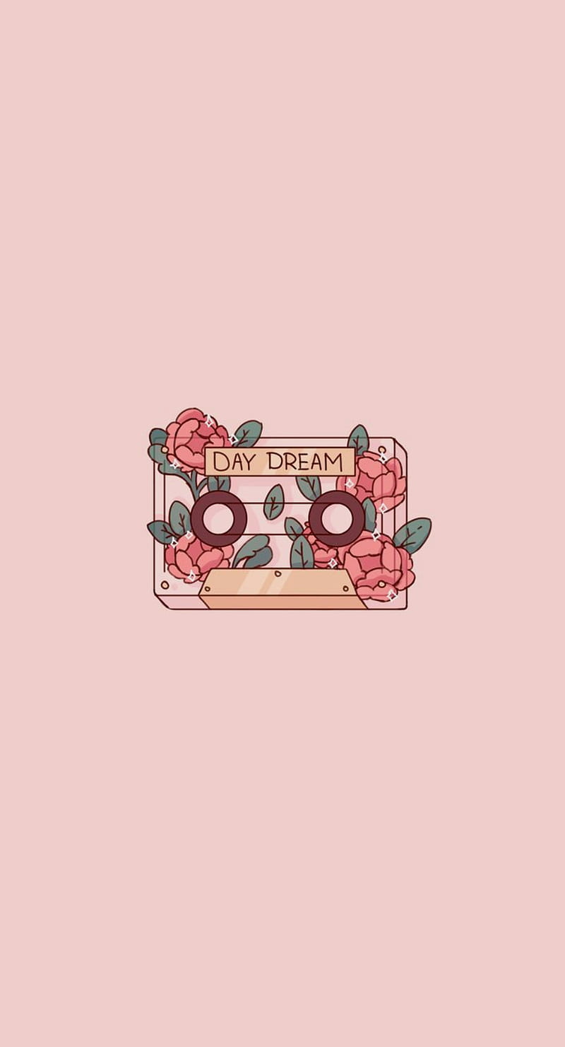 Day dream, cute, music, pink, rose, simple, HD phone wallpaper | Peakpx