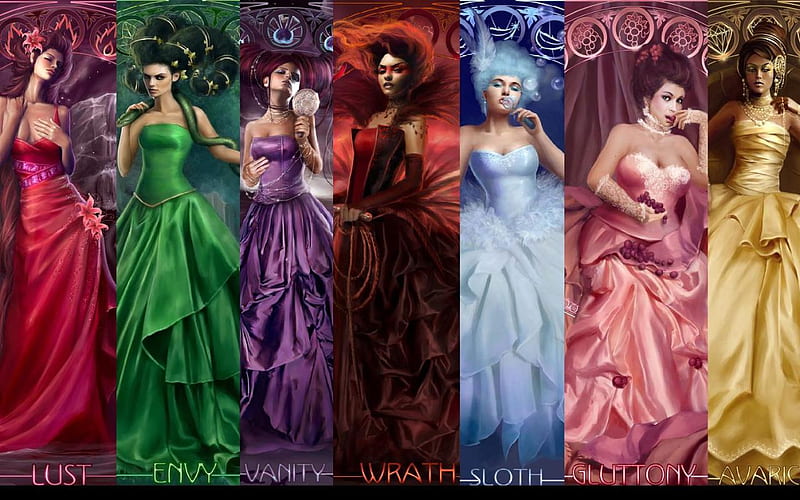 7 deadly sins, amazing, pretty, fantasy, lovely, bonito, woman, HD wallpaper