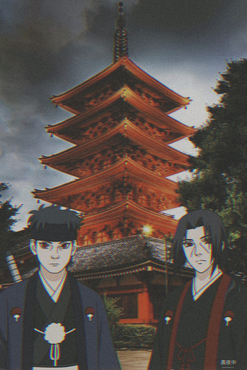 Itachi x Shisui, anime, iphone, kawaii, naruto, sasuke, sharingan, uchiha, HD phone wallpaper