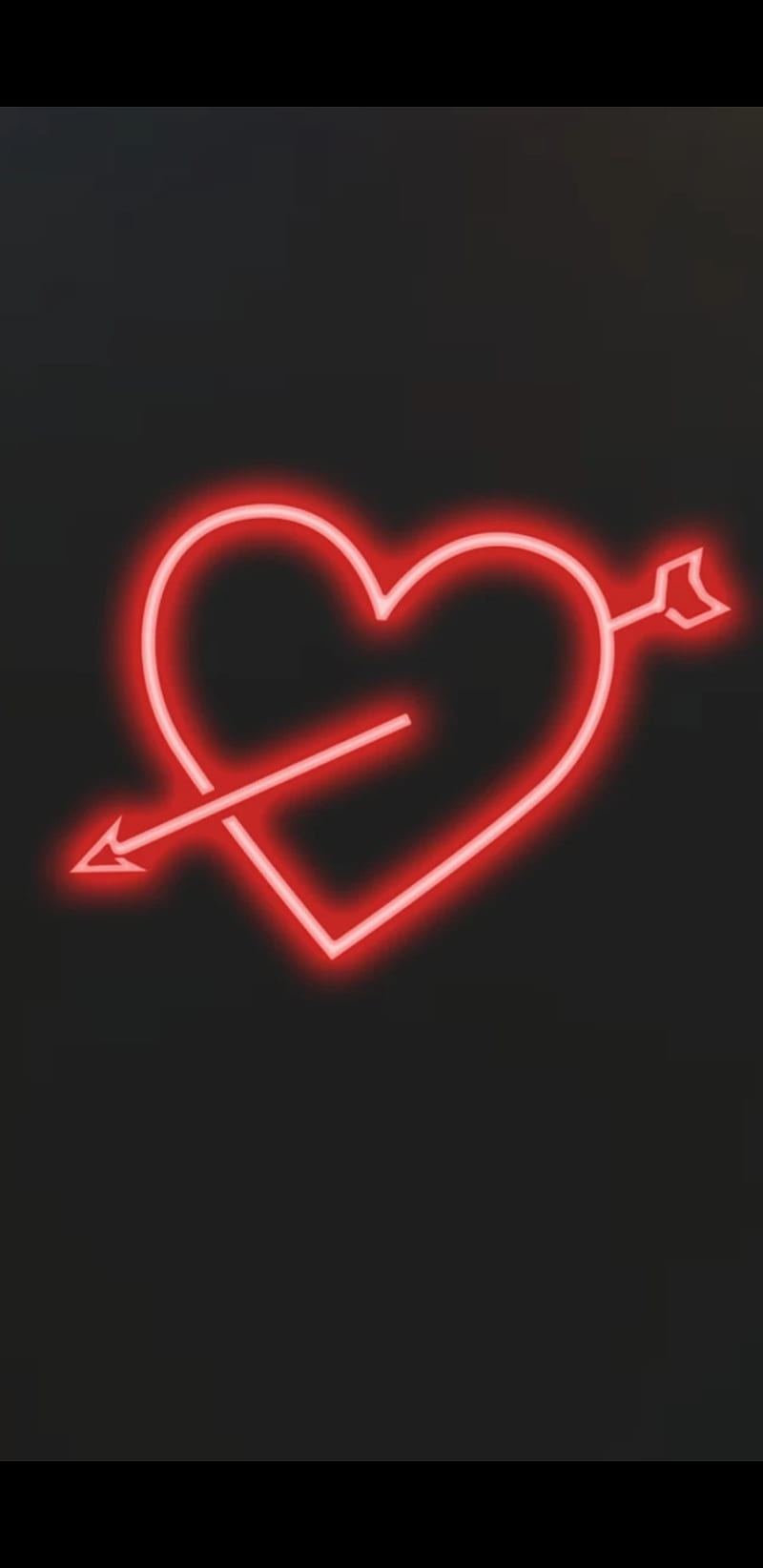 Heart, arrow, cupid, love, neon, HD phone wallpaper