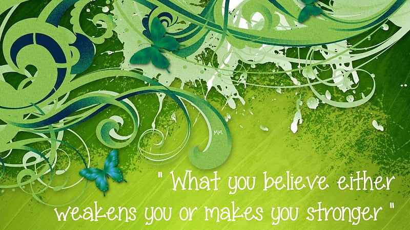 Belief, Words, Green, Sayings, Leaves, Thoughts, Nature, Quotes, HD wallpaper