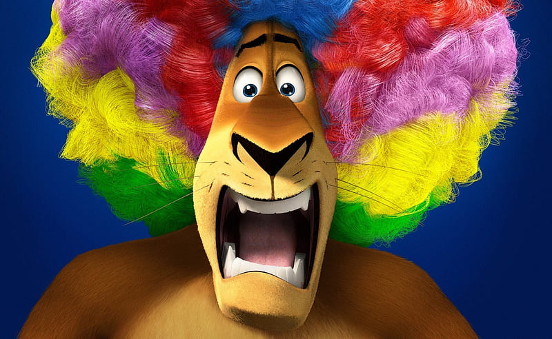 Madagascar 3: Europe's Most Wanted (2012), colorful, dreamworks, movie, animation, rainbow, funny, madagascar 3, lion, HD wallpaper