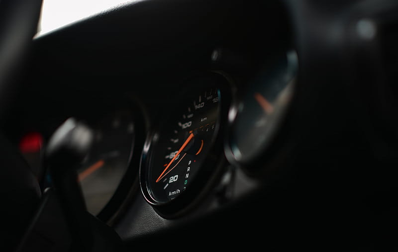 speedometer, control panel, black, salon, car, HD wallpaper