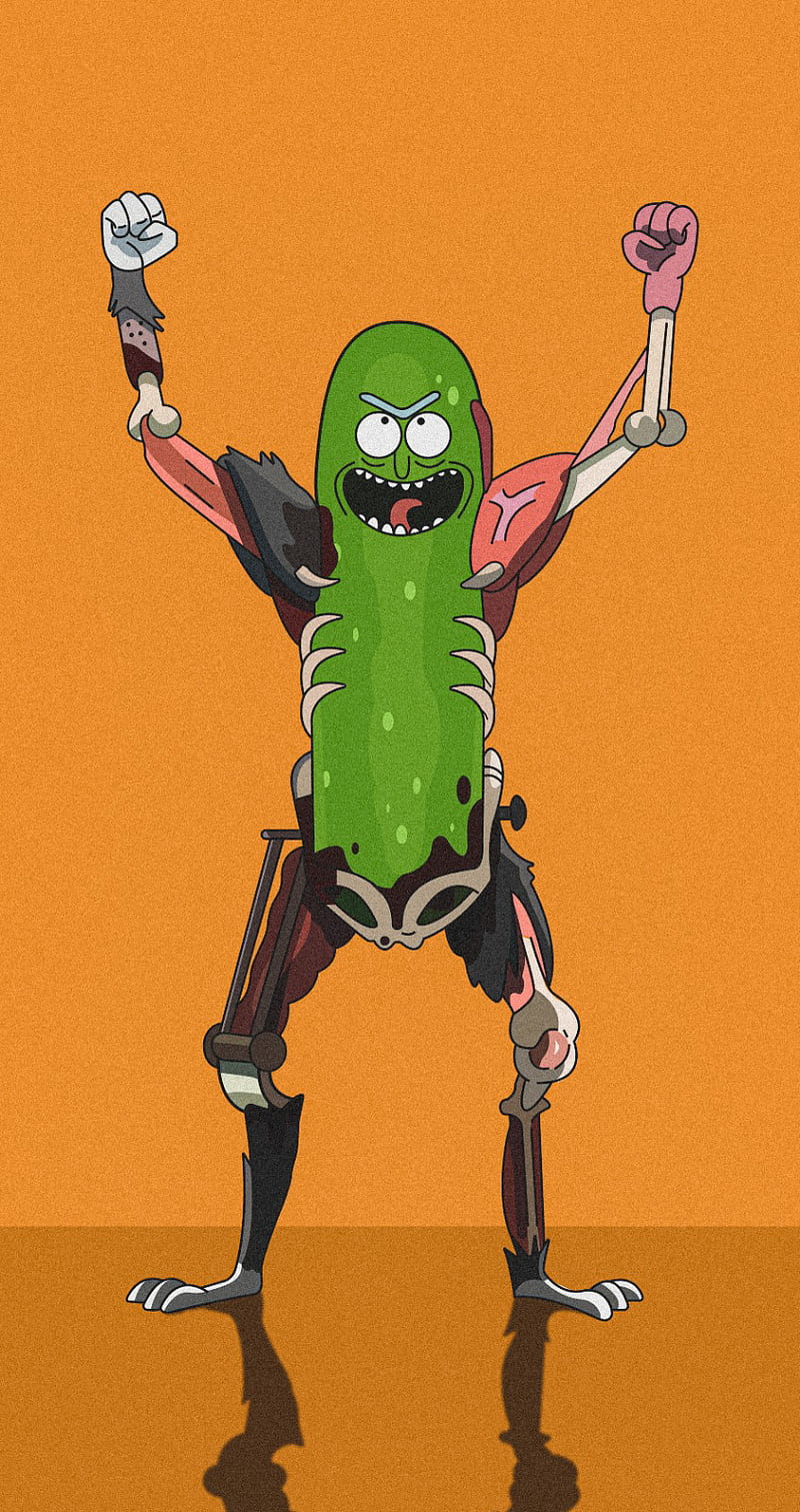 Pickle Rick, art, organism, HD phone wallpaper