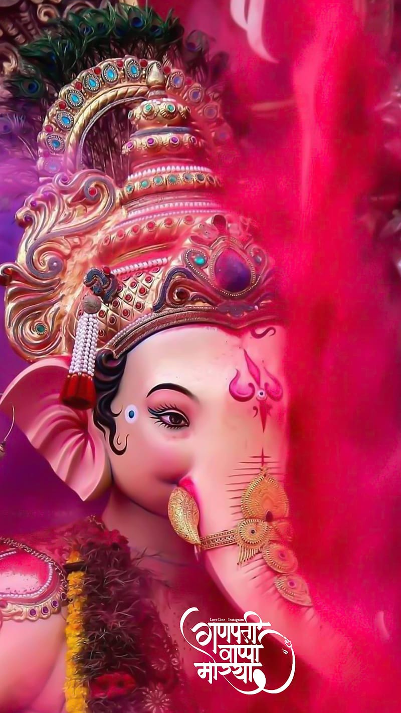 Ganesh Bhagwan, Pink Color, lord, god, bappa, HD phone wallpaper