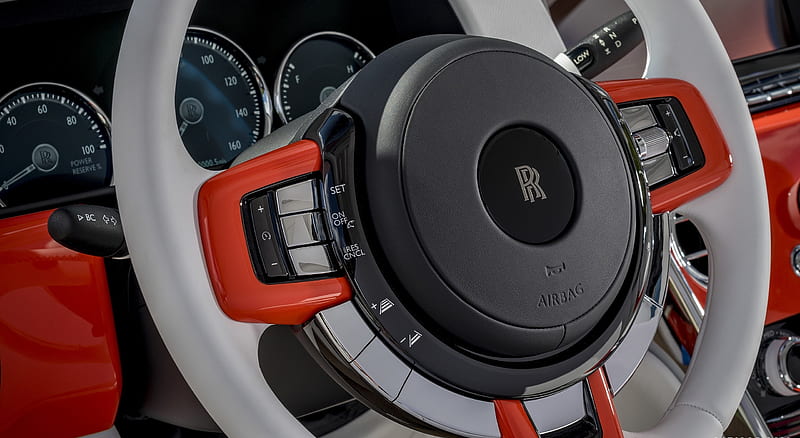 2019 Rolls-Royce Cullinan (Color: Fux Orange) - Interior, Steering Wheel , car, HD wallpaper