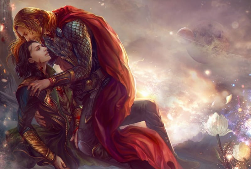 Farewell, my brother, family, marvel, brother, farewell, loki, thor, gods, blood, HD wallpaper