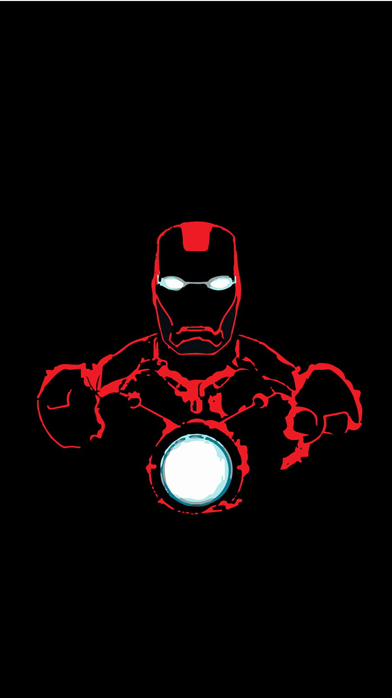 Ironman, black, black and white, graphic design, iron, man, marvel, red,  super hero, HD phone wallpaper | Peakpx