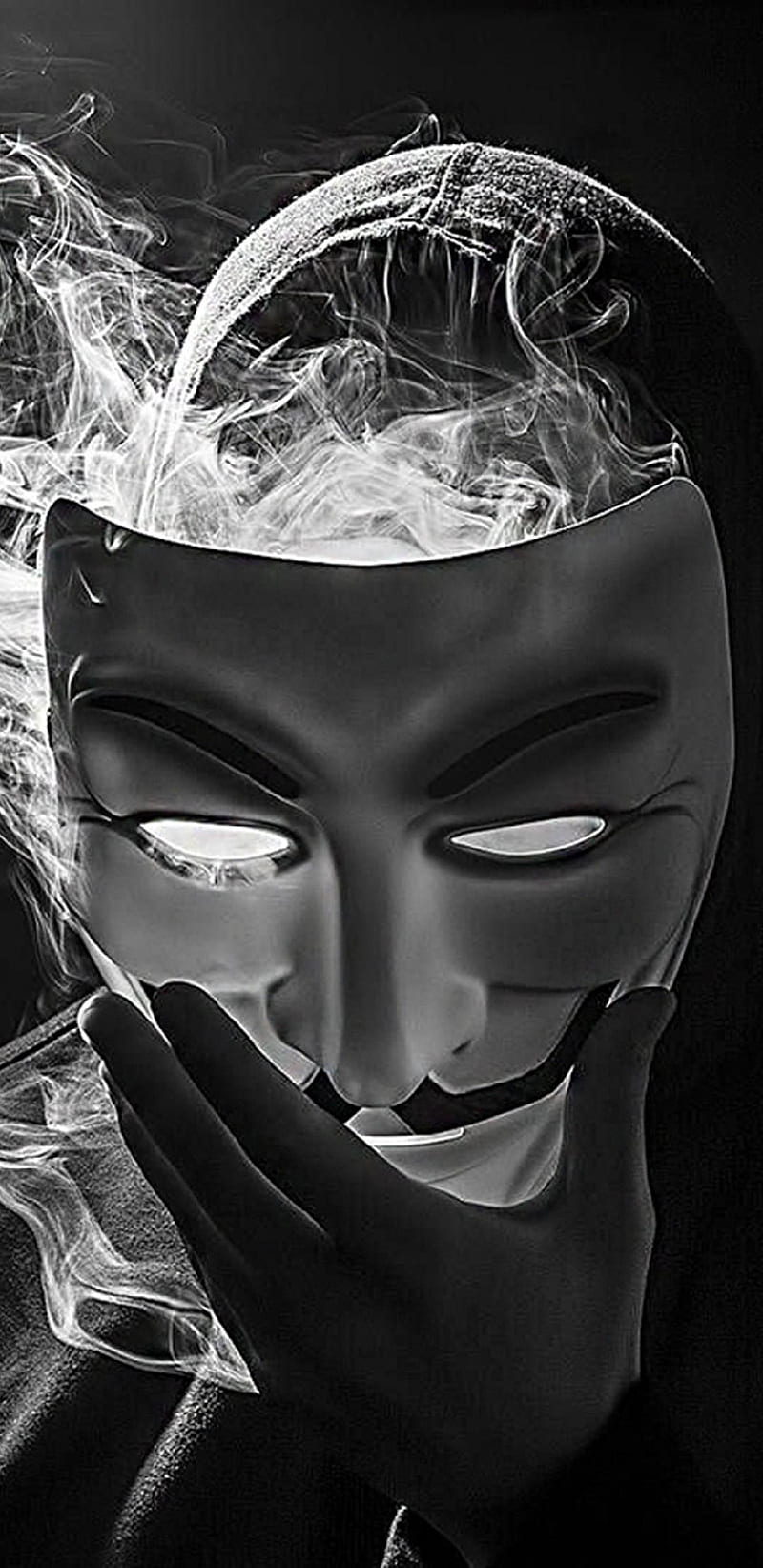 Hacker white, head, white hacker, HD phone wallpaper