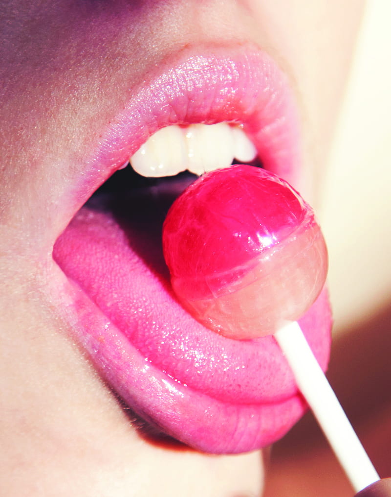 Anthea Page, women, model, David Bellemere, mouth, lips, candy, lollipop, tongues, licking, teeth, HD phone wallpaper