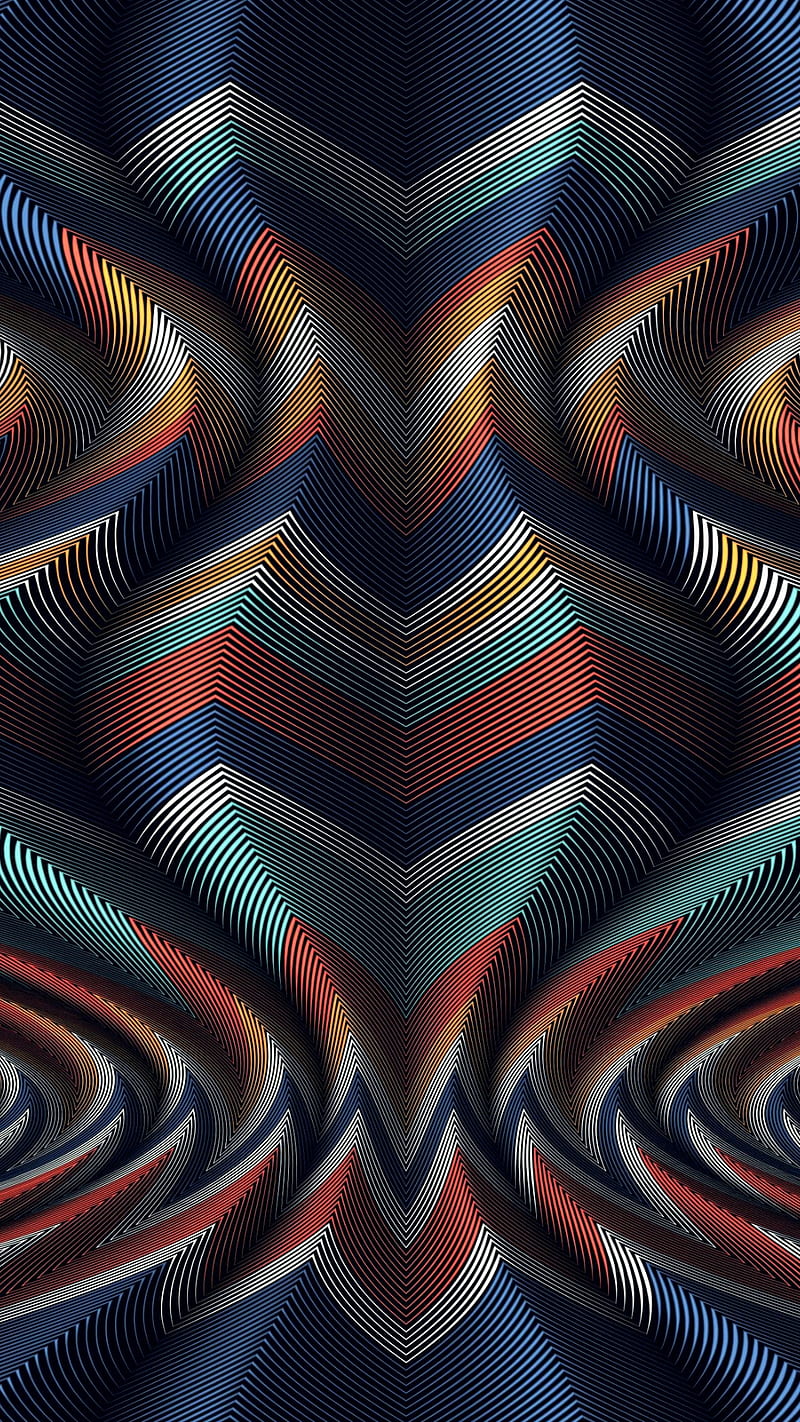 Colorful shapes, black, blue, curves, desenho, lines, orange, red, shaoes, silver, yellow, HD phone wallpaper