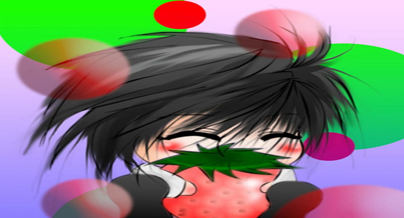 L And The Strawberry, l, death, strawberry, deathnote, note, HD wallpaper